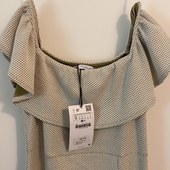 White with green dots dress - Picture 3 of 3